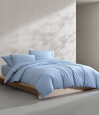 Calvin Klein Solid Washed Percale Comforter Mini Set