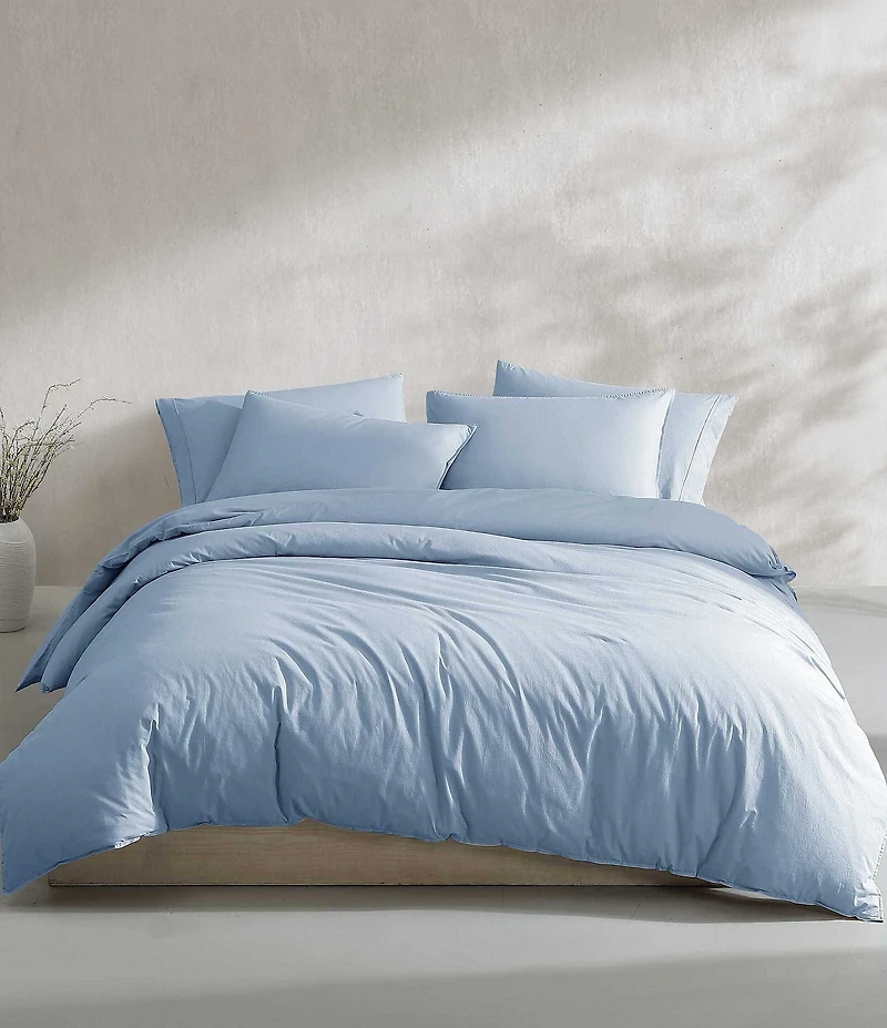 Calvin Klein Solid Washed Percale Comforter Mini Set