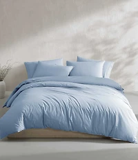 Calvin Klein Solid Washed Percale Comforter Mini Set