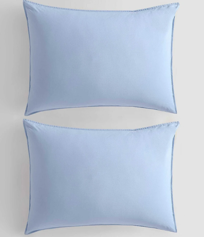 Calvin Klein Solid Washed Percale Comforter Mini Set