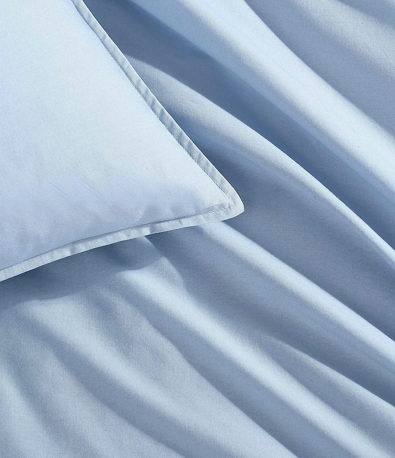 Calvin Klein Solid Washed Percale Comforter Mini Set