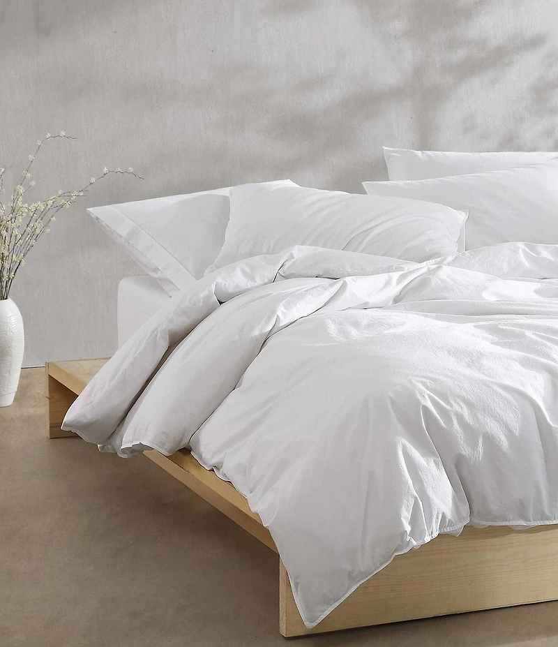 Calvin Klein Solid Washed Percale Comforter Mini Set