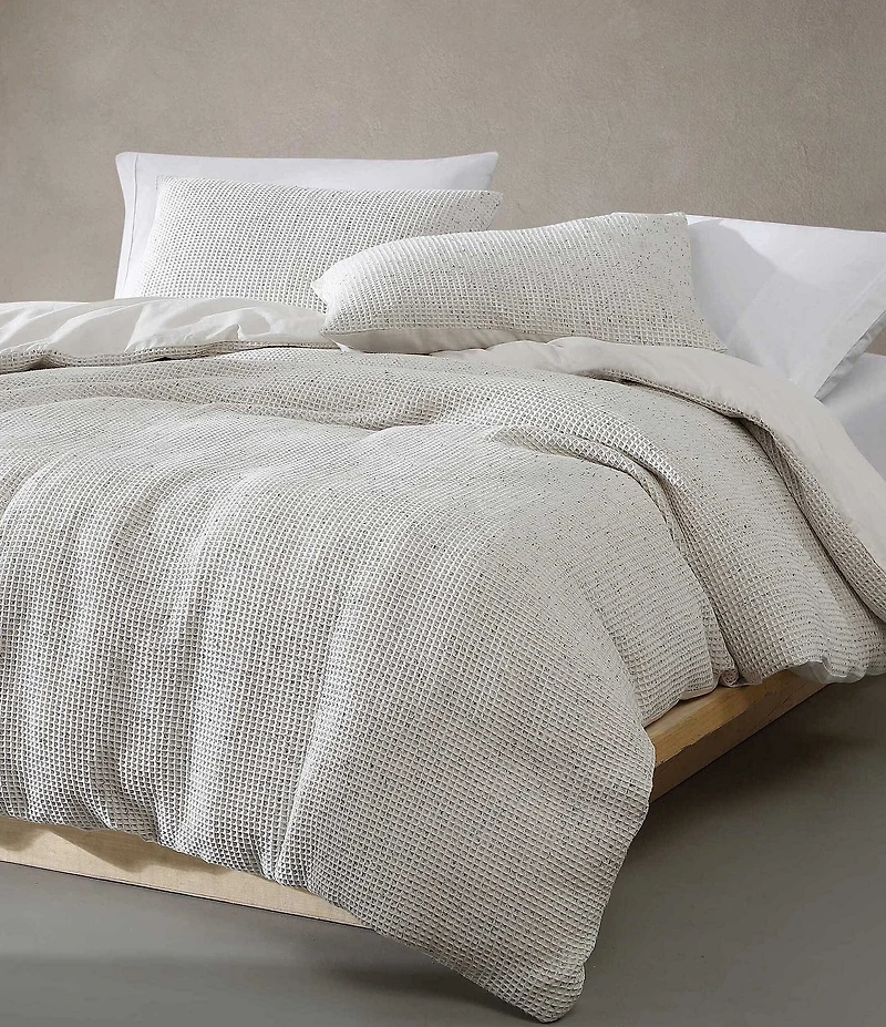 Calvin Klein Speckled Waffle Cotton Gauze Duvet Cover Mini Set