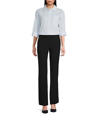 Calvin Klein Stripe Cotton Long Sleeve Button Front Shirt