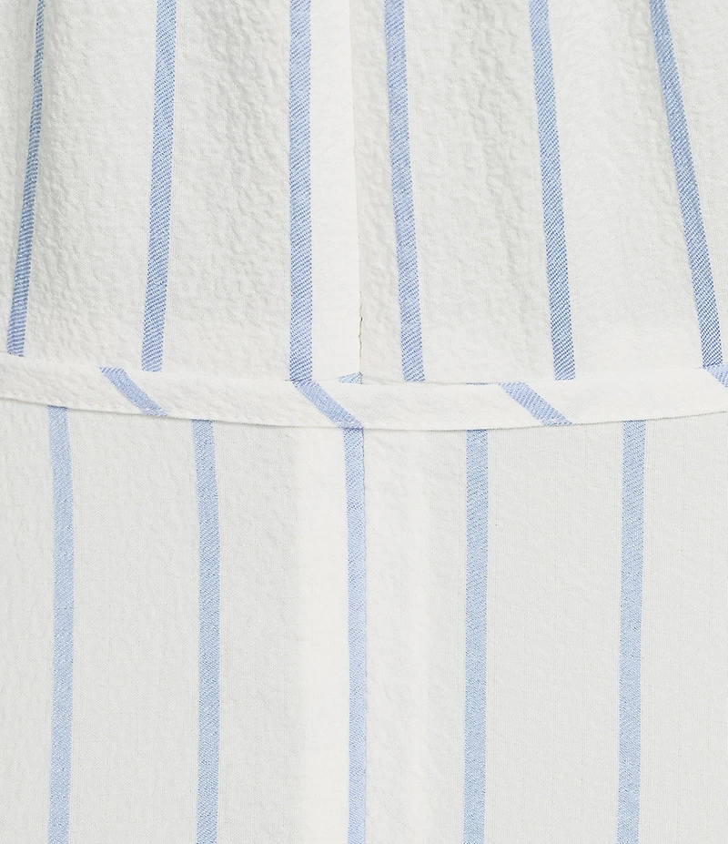 Calvin Klein Striped Sleeveless Faux Wrap Dress