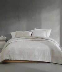 Calvin Klein Textural Rib Cotton Sateen Duvet Cover Mini Set