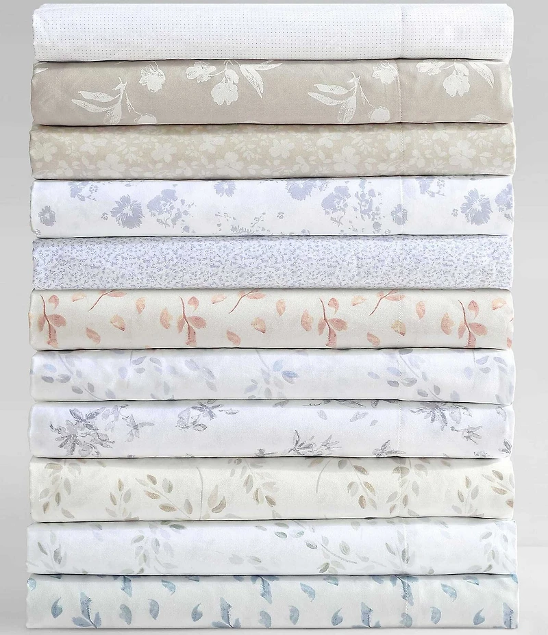 Calvin Klein Tossed Micro Floral Cotton Sateen Sheet Set