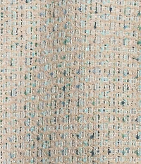 Calvin Klein Tweed Crew Neck Long Sleeve Open Front Jacket