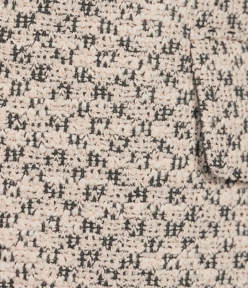 Calvin Klein Tweed Collarless Open Front Topper Jacket