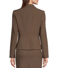 Calvin Klein Luxe Stretch 2 Button Notch Lapel Long Sleeve Blazer