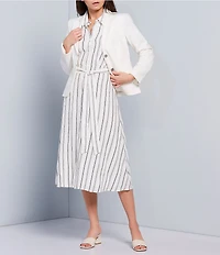 Calvin Klein Luxe Stretch 2 Button Notch Lapel Long Sleeve Blazer