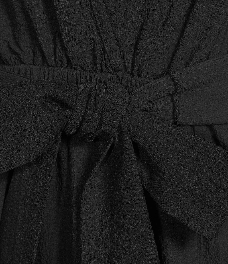 Calvin Klein V Neck Short Sleeve Tiered Midi Dress