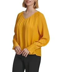 Calvin Klein V Neckline Long Sleeve Blouse