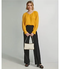 Calvin Klein V Neckline Long Sleeve Blouse