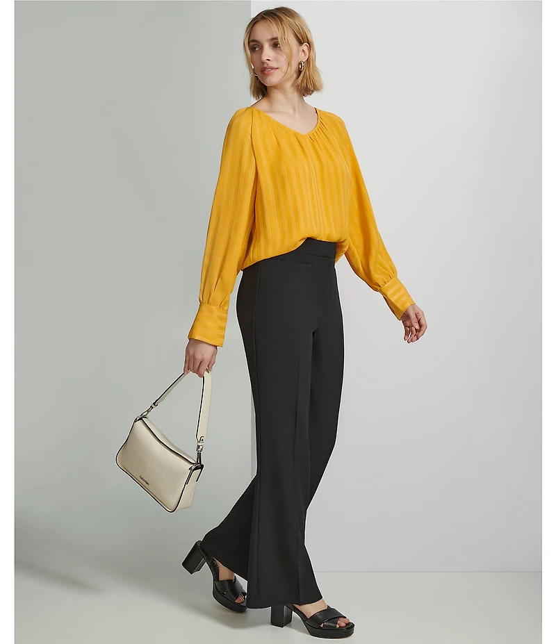 Calvin Klein V Neckline Long Sleeve Blouse