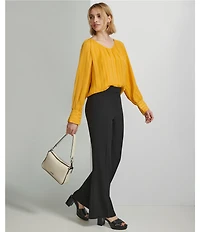 Calvin Klein V Neckline Long Sleeve Blouse