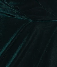 Calvin Klein Velvet Long Sleeve V-Neck Faux Wrap Dress