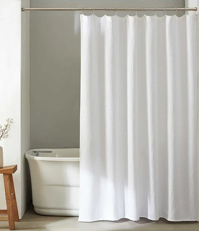 Calvin Klein Waffle Solid Textured Shower Curtain