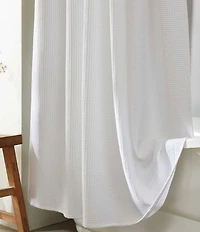 Calvin Klein Waffle Solid Textured Shower Curtain