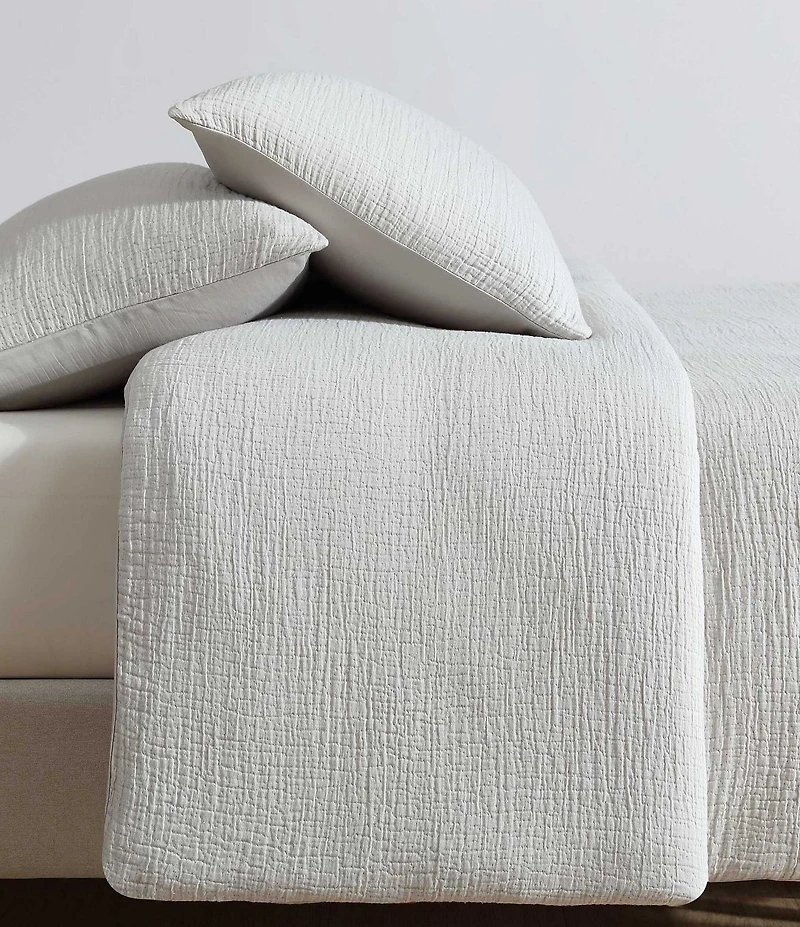 Calvin Klein Washed Texture Cotton Jacquard Duvet Cover Mini Set