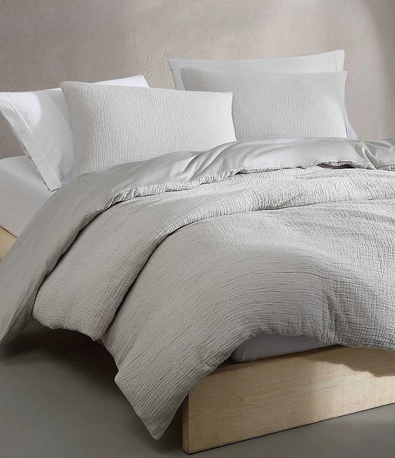 Calvin Klein Washed Texture Cotton Jacquard Duvet Cover Mini Set