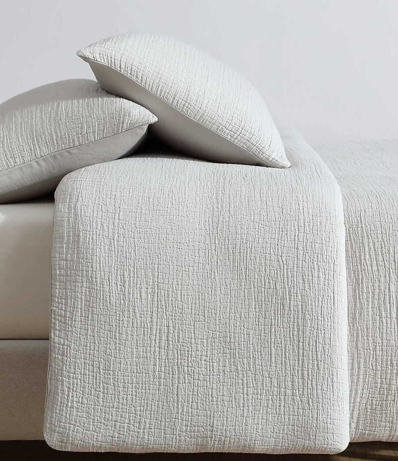 Calvin Klein Washed Textured Cotton Jacquard Mini Comforter Set
