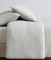 Calvin Klein Washed Textured Cotton Jacquard Mini Comforter Set