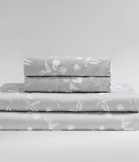 Calvin Klein White Flowers 300-Thread Count Sateen Sheet Set