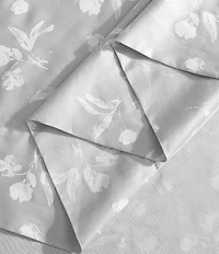 Calvin Klein White Flowers 300-Thread Count Sateen Sheet Set