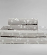 Calvin Klein White Flowers 300-Thread Count Sateen Sheet Set