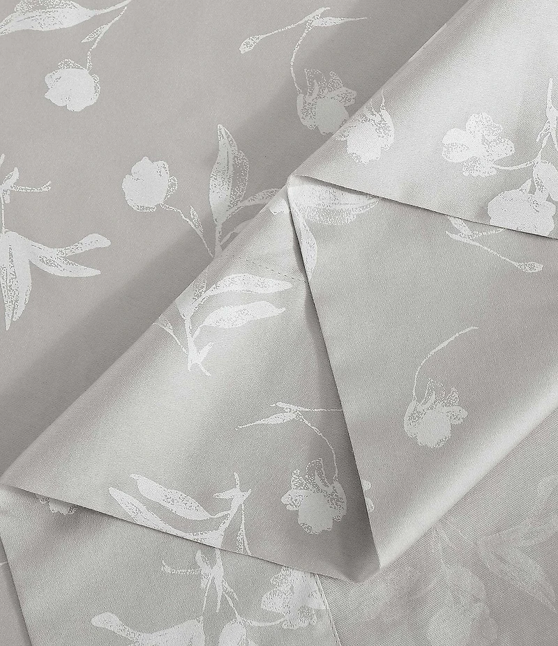 Calvin Klein White Flowers 300-Thread Count Sateen Sheet Set