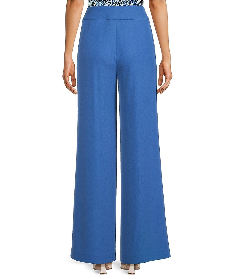 Calvin Klein Whitney Crepe De Chine Wide Leg Pants
