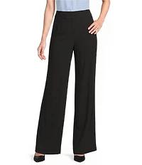 Calvin Klein Whitney Crepe De Chine Wide Leg Pants