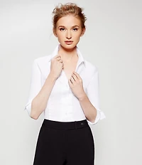 Calvin Klein Wrinkle-Free Pinpoint Oxford Blouse