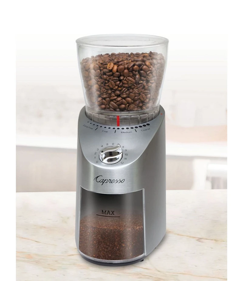 Capresso Infinity Plus Stainless Steel Conical Burr Grinder