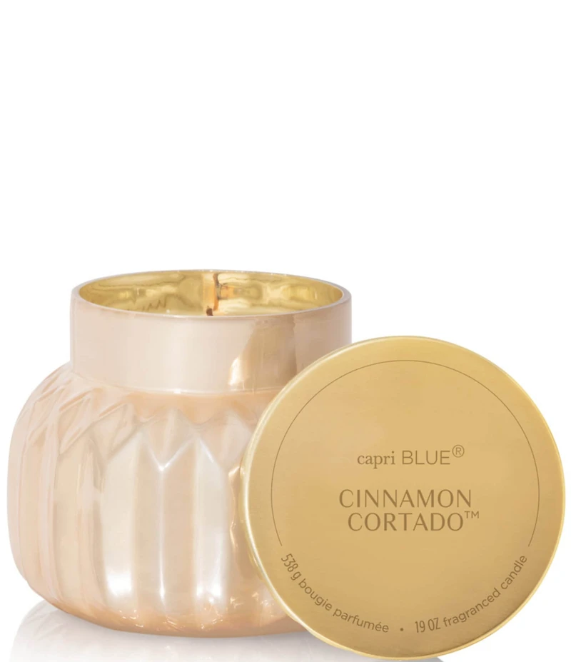 Capri Blue Cinnamon Cortado Signature Scalloped Jar Candle, 19 oz.