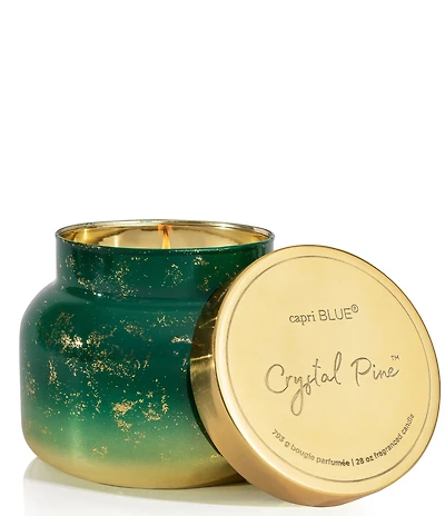 Capri Blue Holiday Collection Crystal Pine Glimmer Oversize Jar Candle, 28 oz.