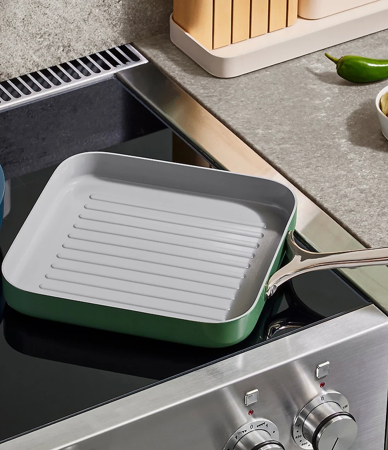 Caraway Ceramic-Coated 11#double; Square Grill Pan