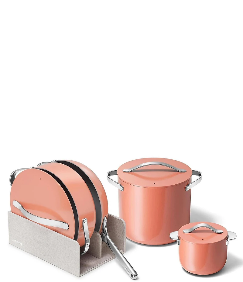 Caraway Ceramic-Coated 8pc Cookware Set