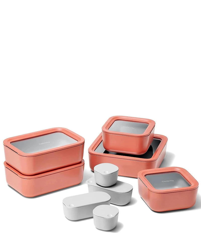Caraway Ceramic-Coated Glass Food Storage Set