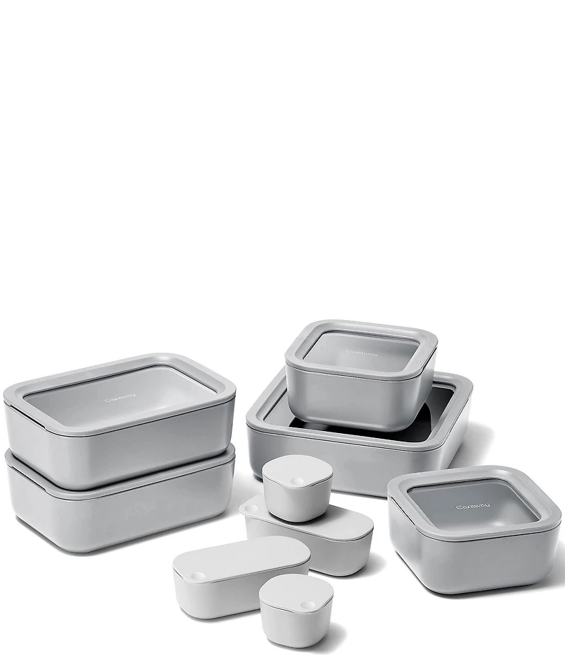 Caraway Ceramic-Coated Glass Food Storage Set