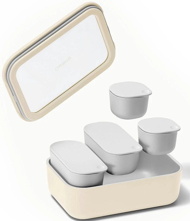 Caraway Ceramic-Coated Glass Food Storage Set