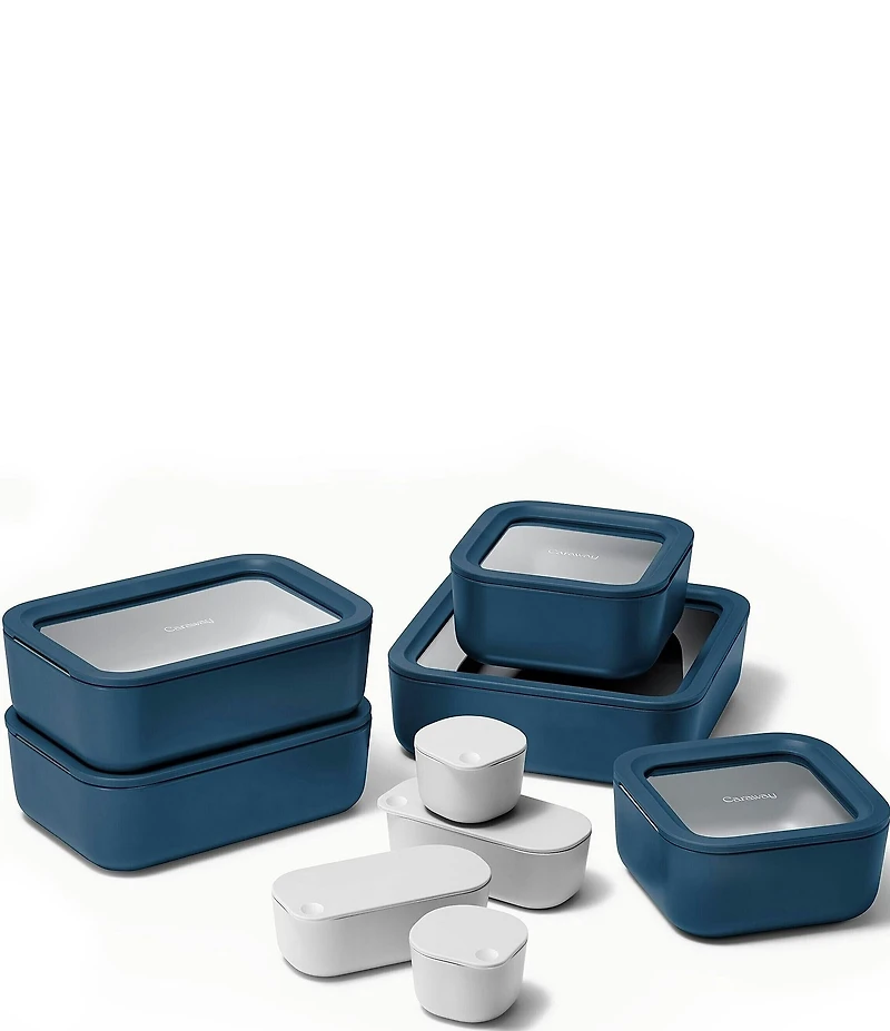 Caraway Ceramic-Coated Glass Food Storage Set