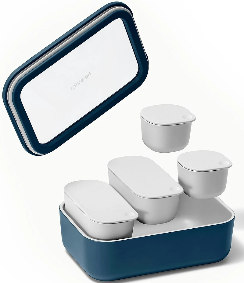 Caraway Ceramic-Coated Glass Food Storage Set