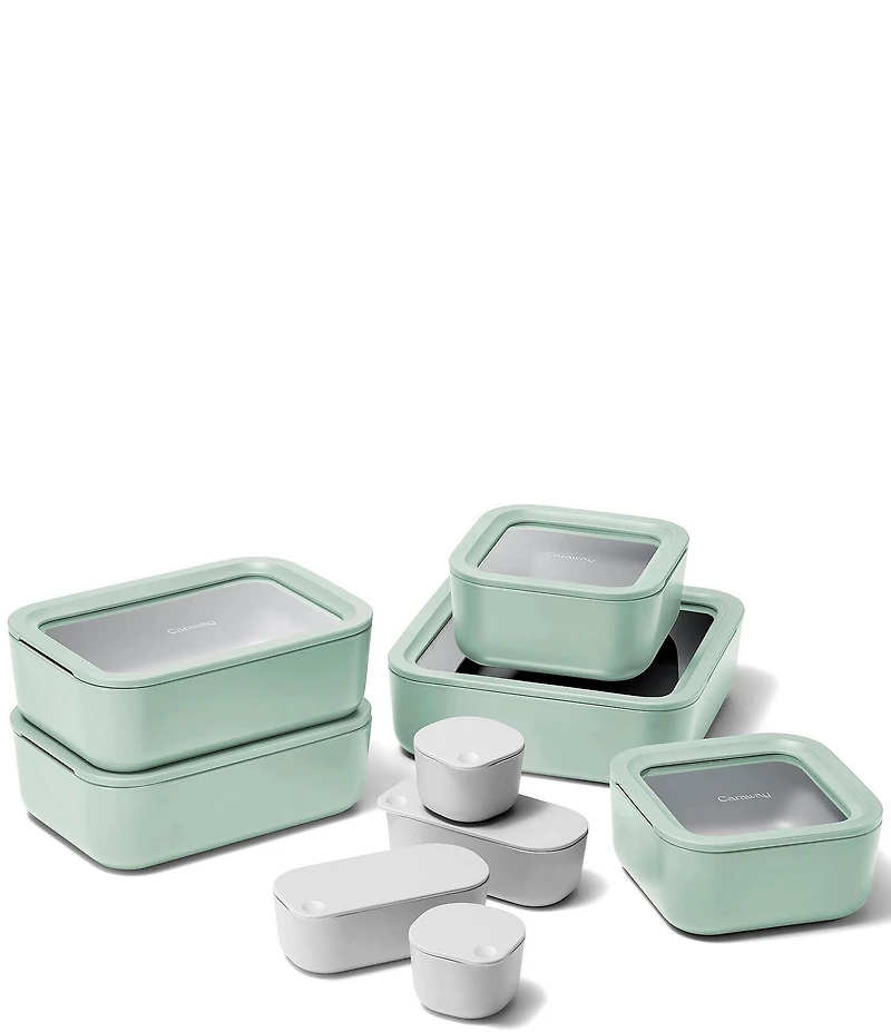 Caraway Ceramic-Coated Glass Food Storage Set