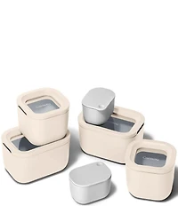 Caraway Mini Ceramic-Coated Glass Food Storage Set