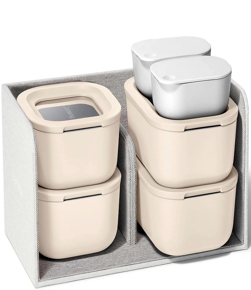 Caraway Mini Ceramic-Coated Glass Food Storage Set