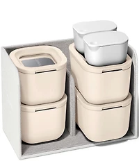 Caraway Mini Ceramic-Coated Glass Food Storage Set