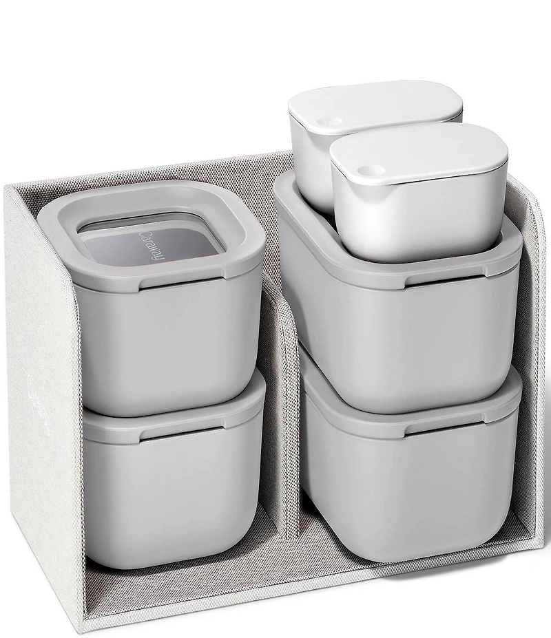 Caraway Mini Ceramic-Coated Glass Food Storage Set