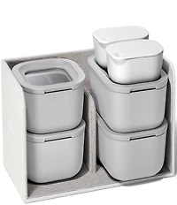 Caraway Mini Ceramic-Coated Glass Food Storage Set